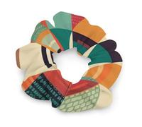 No Damage Scrunchies Elastics Hair Bands Bright Colors And Stripes Soft Hair Ties for Women Men All Day Comfort All Hair Types