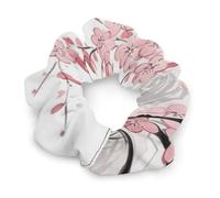 No Damage Scrunchies Elastics Hair Bands Cherry Blossoms Tree Zen Soft Hair Ties for Women Men All Day Comfort All Hair Types