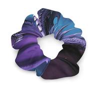 No Damage Scrunchies Elastics Hair Bands Purple Dragon Purple Moon Soft Hair Ties for Women Men All Day Comfort All Hair Types