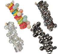 No Damage Soft Elastic Spiral Hair Ties for Women, Pearl Twisted Hair Wire Pony Hair Tie, Comfort Spiral Telephone Cord Hair Ties, for Everyday Wear Special Occasions (b)