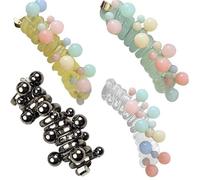 No Damage Soft Elastic Spiral Hair Ties for Women, Pearl Twisted Hair Wire Pony Hair Tie, Comfort Spiral Telephone Cord Hair Ties, for Everyday Wear Special Occasions (c)