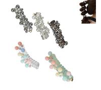 No Damage Soft Elastic Spiral Hair Ties for Women,Spiral Hairs Ties with Beads,Pearl Twisted Hairs Wire Pony Hairs Tie (g)