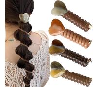 No Damage Soft Elastic Spiral Hair Ties Hair Bands, Twisted Hair Wire Pony Hairwire, for Women & Girls (4Pcs- B)