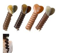 No Damage Soft Elastic Spiral Hair Ties,Spiral Hair Ties for Women, 4PCS Hairs Tie Spirals, Twisted Hairs Wire Pony Hairwire for Women & Girls (D)