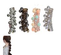 No Damage Soft Elastic Spiral Hair Ties,Spiral Hair Ties for Women, 4PCS Hairs Tie Spirals, Twisted Hairs Wire Pony Hairwire for Women & Girls (B)