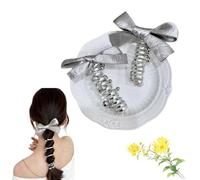 No Damage Soft Elastic Spiral Hair Ties, Twisted Hair Wire Pony Hairwire, Soft Pearl Braided Telephone Elastic Spiral Hairs Ties, 2/3/4Pcs colorful Telephone Cord Twisted Wire Hairs Tie (#6-2pcs)