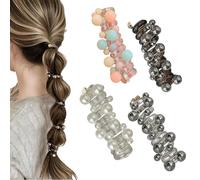 No Damage Soft Elastic Spiral Hair Ties, Twisted Hairs Wire Pony Hairwire, Pearl Twisted Hair Wire Pony Hair Tie, For Everyday Wear Special Occasions (1 set)