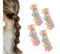 No Damage Soft Elastic Spiral Hair Ties, Twisted Hairs Wire Pony Hairwire, Pearl Twisted Hair Wire Pony Hair Tie, For Everyday Wear Special Occasions (Colorful)