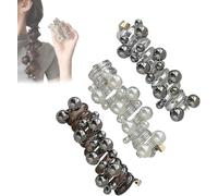 No Damage Soft Elastic Spiral Hair Ties Twisted Hairs Wire Pony Hairwire Telephone Scrunchies Spirals Cord Beaded Ponytail Holders for Multiple Hairstyles