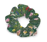 No Damage Soft Polyester Hair Ties A Field of Wild Flowers Hair Scrunchie for Women Men Hair Accessories Great Gift for Holiday