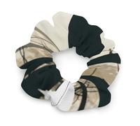 No Damage Soft Polyester Hair Ties Deer Silhouette Hair Scrunchie for Women Men Hair Accessories Great Gift for Holiday