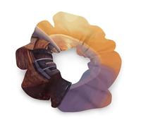 No Damage Soft Polyester Hair Ties Lighthouse at Sunset Hair Scrunchie for Women Men Hair Accessories Great Gift for Holiday