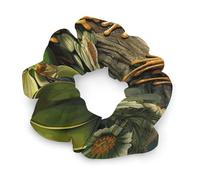 No Damage Soft Polyester Hair Ties Many Frogs Sing on The Branches Summer Butterflies Lake Water Hair Scrunchie for Women Men Hair Accessories Great Gift for Holiday