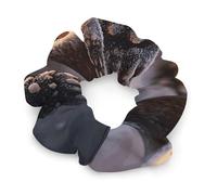 No Damage Soft Polyester Hair Ties There Is Snow on The Candle Hair Scrunchie for Women Men Hair Accessories Great Gift for Holiday