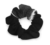 No Damage Soft Polyester Hair Ties Wolf Facing The Moon Hair Scrunchie for Women Men Hair Accessories Great Gift for Holiday