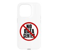 No Data Center - Simple Minimal Text Black with Red Case for iPhone 15 Pro