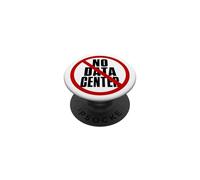 No Data Center - Simple Minimal Text Black with Red PopSockets Adhesive PopGrip