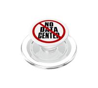 No Data Center - Simple Minimal Text Black with Red PopSockets PopGrip for MagSafe