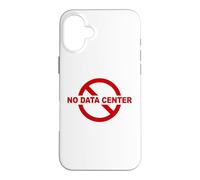 No Data Center - Simple Minimal Text Red Case for iPhone 16 Plus