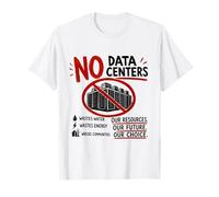 No Data Centers Funny Anti Data Center Protest AI T-Shirt