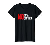 NO Data Centers Value Graphic T-Shirt, Women, Black, L