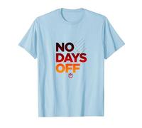No Days Off Motivational Fitness Workout T-Shirt, Men, Baby Blue, XXL