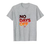 No Days Off Motivational Fitness Workout T-Shirt, Men, Heather Grey, XL