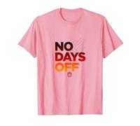 No Days Off Motivational Fitness Workout T-Shirt, Men, Pink, XXL