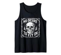 No Desire to Fit in Skull Design Alternative Style Tank Top