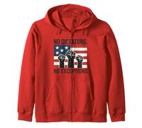 No Dictators No Exceptions - Defend Democracy Zip Hoodie