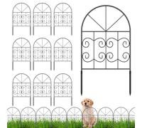 No Dig Fence - Garden Fence 10 Pack | Outdoor Animal Barrier | Flexible Panel Divider | Waterproof Defense Animal Barrier