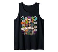 No Digital ID UK Punk Style for Rebels and Activists Tank Top