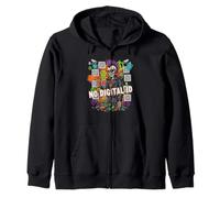 No Digital ID UK Punk Style for Rebels and Activists Zip Hoodie