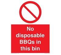 No disposable BBQs in this bin Sign - 150x200mm - A5P