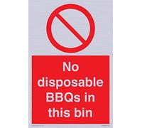 No disposable BBQs in this bin Sign - 200x300mm - A4P