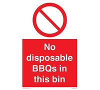 No disposable BBQs in this bin Sign - 200x300mm - A4P