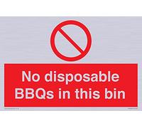 No disposable BBQs in this bin Sign - 300x200mm - A4L