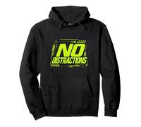 No Distractions Focus Discipline Motivation Graphic Pullover Hoodie