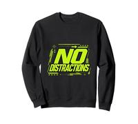 No Distractions Focus Discipline Motivation Graphic Sweatshirt