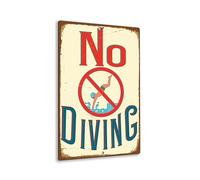 NO DIVING SIGN, Pool Signs, No Diving Sign, Vintage style No Diving Signs, Swimming pool sign