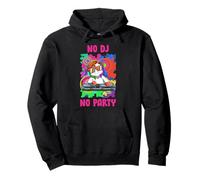 No DJ No Party DJ Unicorn Music Festival Rave Pullover Hoodie