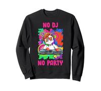 No DJ No Party DJ Unicorn Music Festival Rave Sweatshirt