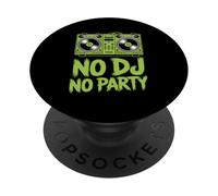 No Dj No Party Turntable Music Vibes PopSockets Adhesive PopGrip