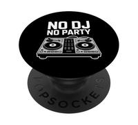 No Dj No Party Turntable Vibe Master PopSockets Adhesive PopGrip