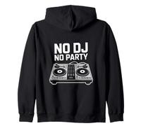 No Dj No Party Turntable Vibe Master Zip Hoodie