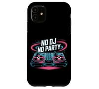 No Dj No Party Vibrant Music Turntable Case for iPhone 11