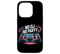 No Dj No Party Vibrant Music Turntable Case for iPhone 14 Pro