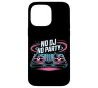 No Dj No Party Vibrant Music Turntable Case for iPhone 14 Pro Max
