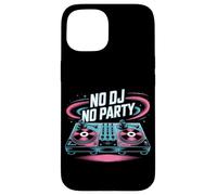No Dj No Party Vibrant Music Turntable Case for iPhone 15