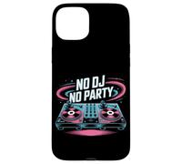 No Dj No Party Vibrant Music Turntable Case for iPhone 15 Plus